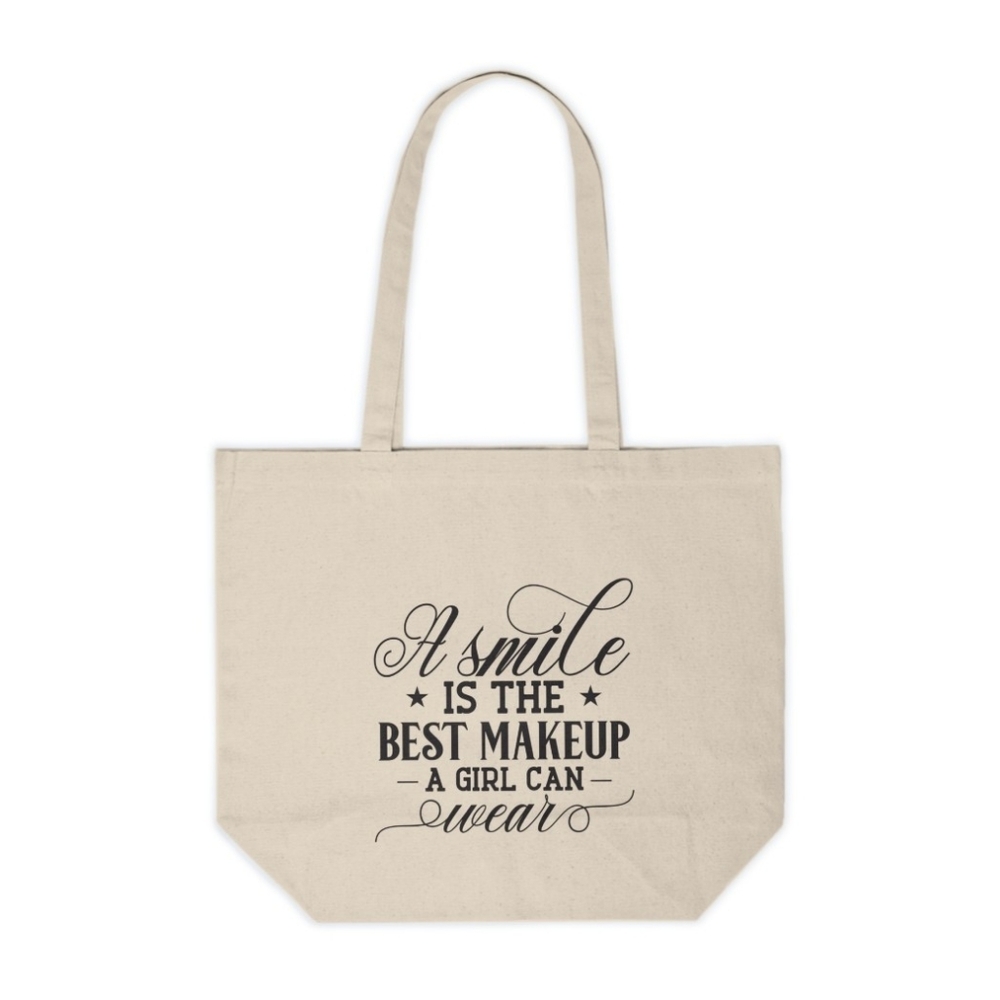 A Smile Is The Best Makeup A Girl Can Wear Custom Tote Bag